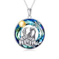 wholesale TOUPOP Animal Necklace Sterling Silver Crystal Sea Turtle/elephant/dolphin Necklace Jewelry Gift For Women -style_name:4-3 Elephant