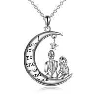 TOUPOP 925 Sterling Silver & Stone Sister/Mom Necklace Birthday Christmas Gifts-style_name:B009-Mom Necklace