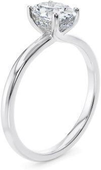 wholesale 10K 14K 18K Gold Silver Moissanite Engagement Ring 1-3ct Center Stone, Free Engraving & Customizable Size-Style 6