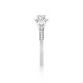 TOUPOP 18k White Gold Plated Moissanite Personalized Promise Rings For Women-0-3