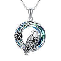 wholesale Owl/raven Necklace 925 Sterling Silver Owl/raven Pendant Crystal Jewelry Christmas Birthday Gifts For Women -style_name:6-Raven Necklace
