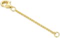 wholesale 925 Sterling Silver Plated 14k Real Gold 1/1.5/2/2.5/3/4/5 Necklace Extender Chain Adjustable Extension Chain for Jewelry-0-0