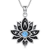 wholesale TOUPOP Evil Eye Necklace 925 Sterling Silver Protection Necklace For Women Her Wife Mom Sister Anniversary Birthday Graduation Gifts -style_name:Lotus Evil Eye