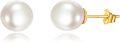 wholesale 14K Gold Freshwater Pearl Stud Earrings for Women - Elegant Idea-0-0