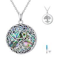 wholesale TOUPOP Urn Necklaces For Ashes 925 Sterling Silver Tree Of Life Ash Necklace Cremation Jewelry Urn Pendants For Women Memorial Gifts For Birthday Christmas Funeral -style_name:03-Urn