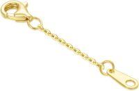 wholesale 14k Real Gold 1/1.5/2/2.5/3/4/5 Necklace Extender Chain Adjustable Extension Chain for Jewelry-Style 3-10k(yellow)