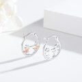 wholesale 925 Sterling Silver Hoop Earrings Wholesale With Ballerina Design-0-3