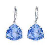 wholesale TOUPOP Leverback Earrings For Women Sterling Silver Simple Geometric Birthstone Dangle Drop Earrings Jewelry Christmas Valentine Mothers Day Birthday Gifts For Women Her Wife -color_name:12-Dec-Blue Topaz