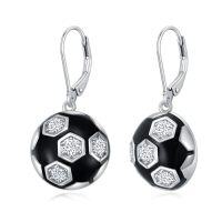 wholesale TOUPOP Baseball Basketball Volleyball Soccer Football Earrings Sterling Silver Leverback Sports Earrings Jewelry Gifts For Women Her -style_name:Soccer Earrings
