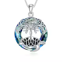 TOUPOP Sterling Silver Crystal Sea Turtle Necklace Ocean Jewelry Gift-style_name:11-Sea Turtles