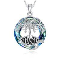 wholesale TOUPOP Sea Turtle Necklace For Women Sterling Silver Ocean Theme Crystal Pendant Jewelry Summer Beach Gifts For Marine Animal Lovers -style_name:11-Sea Turtles