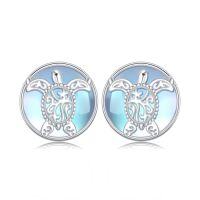 wholesale TOUPOP Yoga Lotus/tree Of Life/sea Turtle/butterfly/celtic Knot/elephant Stud Earrings Moonstone Earrings Jewelry Gifts For Women Birthday -style_name:3-SeaTurtle