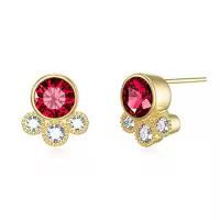 TOUPOP Sterling Silver Crystal Dangle Stud Earrings Women Girls Gift-color_name:Dog Paw