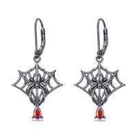 wholesale Coffin/bat/cat/spider/irish Claddagh/music Note Earrings For Women 925 Sterling Silver Dangle Earring Gothic Jewelry Halloween Patricks Day Gifts For Friends Daughter Her -style_name:1-Spider