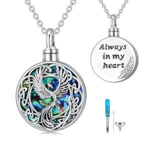Abalone Phoenix Urn Necklace