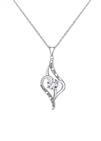 TOUPOP Sterling Silver Heart Pendant Mother's Day Gifts For Mom-undefined