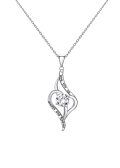 TOUPOP Sterling Silver Heart Pendant Mother's Day Gifts For Mom-0-0