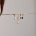 wholesale Sterling Silver 14K Gold Plated Birthstones Custom Name Necklace for Women-0-3