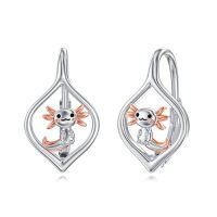 wholesale TOUPOP Leverback Earring For Women Sterling Silver Dangle Drop Hoop Earrings For Women Birthday Anniversary -style_name:03-Axolotl