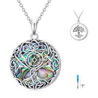 wholesale TOUPOP Urn Necklaces For Ashes 925 Sterling Silver Tree Of Life Ash Necklace Cremation Jewelry Urn Pendants For Women Memorial Gifts For Birthday Christmas Funeral -style_name:04-Urn