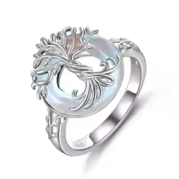 TOUPOP Sterling Silver Crystal Tree Of Life Family Ring Jewelry Gifts-ring_size:7,color_name:Moonstone