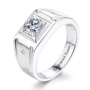 N Moissanite Ring