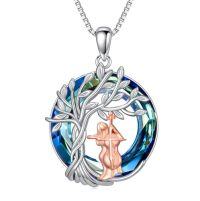 wholesale TOUPOP Sport/music Necklace 925 Sterling Silver Tree Of Life Pendant Crystal Jewelry Birthday Christmas Gifts For Women Sport Players -style_name:Cello