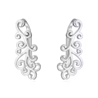 TOUPOP Sterling Silver Ear Climbers Earrings Hypoallergenic Gifts-style_name:1-Filigree