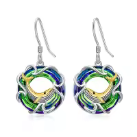 TOUPOP Sterling Silver Crystal Sea Turtle Dolphin Whale Dangle Earrings-color_name:Earrings-Whale