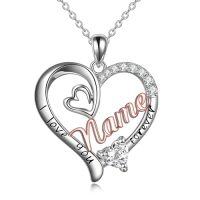 wholesale Gifts For Sister 925 Sterling Silver Birthstone Pendant I Love You Forever Sister Birthday Gifts, Personalized Sisters Jewelry For Women -color_name:13- Custom Name Necklace