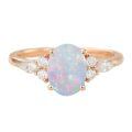wholesale 925 Sterling Silver Opal Rings Wholesale With Zircon Accents-0-0