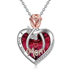 07 Jul-Mom Necklace with Heart Crystal