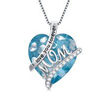 wholesale Mothers Day Gifts For Mom S925 Sterling Silver I Love You Forever Love Hear Mon Pendant Necklace With 12 Birthstone Jewelry Birthday Christmas Gifts For Women Grandma Mom Nana From Duaghter Son -color_name:03- Mar