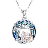 wholesale Sisters Necklace Sterling Silver Always My Sister Forever My Friend Jewelry Tree Of Life Palm Trees Necklace For Women Female Friendship Jewelry -style_name:Four Sisters-Always My Sister Forever My Friend