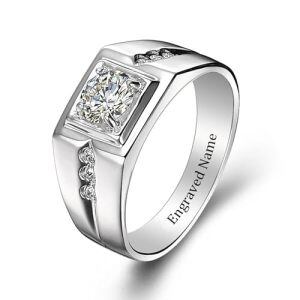 M Moissanite Ring
