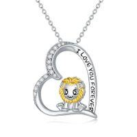 wholesale Animal Necklace 925 Sterling Silver Animal Pendant Women Jewelry Christmas Gifts For Women -style_name:Lion