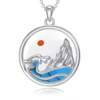 TOUPOP Sterling Silver Mustard Seed Faith Move Mountains Pendant Necklace-style_name:2-Ocean Waves