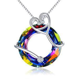 B-Stethoscope Necklace-Volcano Circle Crystal
