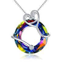 wholesale TOUPOP Gifts For Nurse 925 Sterling Silver Nurse Necklace Doctor Nursing Themed Pendant With Crystal Rn Medical Caduceus Jewelry Nurse Gifts For Women Student Mom Birthday Graduation -color_name:B-Stethoscope Necklace-Volcano Circle Crystal