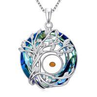wholesale TOUPOP Tree Of Life Necklace 925 Sterling Silver Crystal Pendant Necklaces Birthday Christmas Jewelry Gifts For Women -style_name:8-Mustard Seed