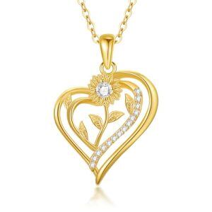 Sunflower Heart Necklace-B