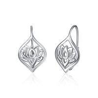 wholesale TOUPOP Leverback Earring For Women Sterling Silver Dangle Drop Hoop Earrings For Women Birthday Anniversary Christmas Gifts -style_name:2-Lotus