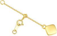 wholesale 18K Gold (Au750) Nickel-Free Hypoallergenic Jewelry Extender Chain - 1/2/3/4/5/6 Inch Lobster Clasp for Necklace Bracelet Anklet -style 1