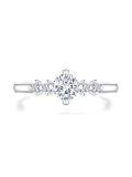 TOUPOP 925 Sterling Silver Moissanite Round Cut D Color Vvs1 Engagement Ring-0-2