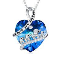 wholesale TOUPOP Chritmas Gifts For Mom Mama Bear & Elephant Necklaces For Women 1/2/3 Cubs Calfs Sterling Silver Birthday Gifts For Mom Grandma Daughter Son Family Necklace -style_name:Mom Elephant - 3 Calfs