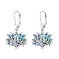 wholesale Flower Earrings For Women 925 Sterling Silver Lotus/cherry Blossoms/sunflower/snowflake/daisy/rose Earrings Floral Jewelry Christmas Gifts For Women -style_name:3-Lotus-B