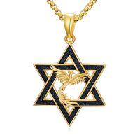 wholesale Gold Star Of David Necklace 925 Sterling Silver Cross/lion/eagle/dragon/phoenix/celtic Knot Pendant Jewish Jewelry Christmas Gifts For Men Women -style_name:Phoenix