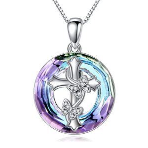 D - Purple Cross Crystal Butterfly