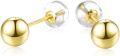 wholesale 18K Gold Freshwater Pearl Stud Earrings for Women (7 10mm)-0-6