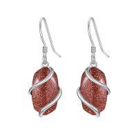wholesale Earrings For Women 925 Sterling Silver Dainty Gemstone Dangle Drop Earrings Fine Jewelry Birthday Christmas Gifts For Women Her Mom -color_name:Dangle-Golden Sand Stone